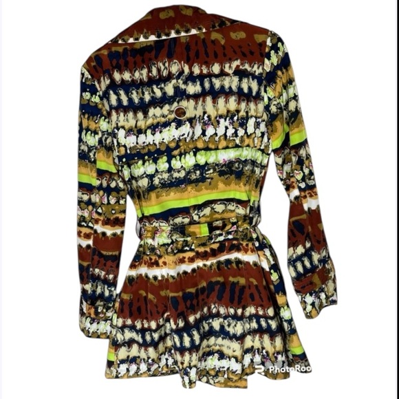 Trench Peacoat by Vertigo Paris, Colorful Versatile Lightweight Small - Picture 2 of 12